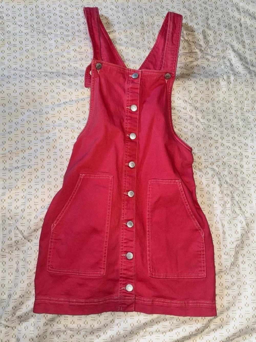 Blue Spice Hot Pink Overall Mini Dress